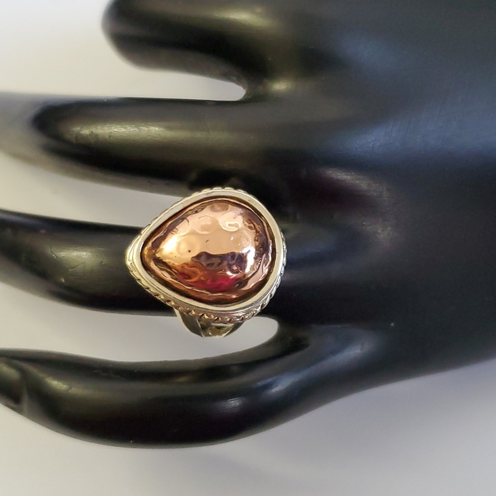 Sterling Silver 925 Rose Gold Center Ring - Picture 2 of 6